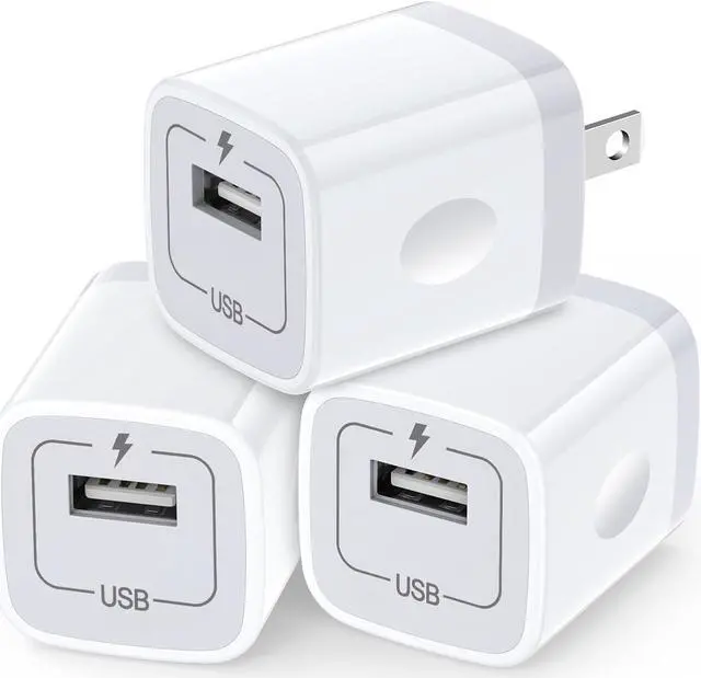 USB Plug Wall Adapter for iPhone 1A/5V Single Port Phone Wall