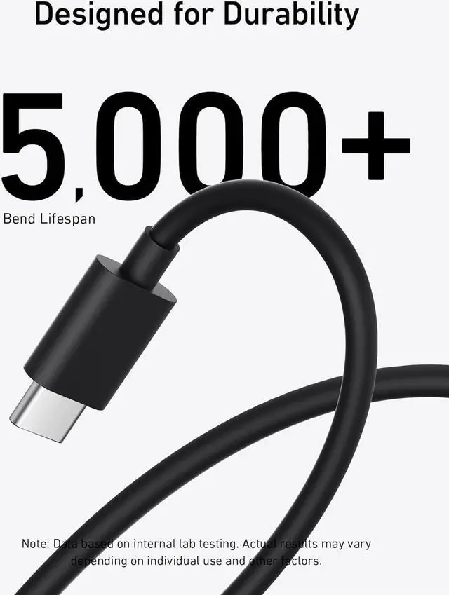 Alt view image 6 of 6 - 25W USB-C Super Fast Charger Charger (Non-Foldable) with USBC Cable Supports PPS Fast Charging for  Galaxy S23 Ultra/S23+/S23/S22/S21/S20/Note 20 & More 2Pack 5ft Cable Included