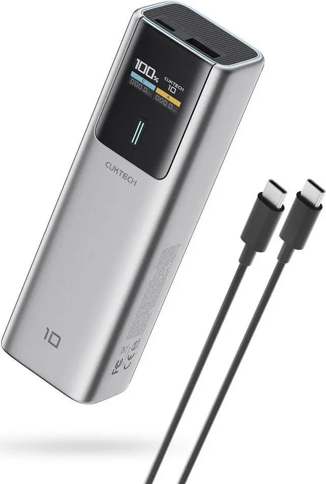 Main image of 10 Power Bank 100W 10000mAh Portable Charger Smart TFT Display PPS PD3.0 Fast Charging Compatible with iPhone 15/14/13 Series  Galaxy S24/S23 iPad Air/Pro MacBook  and More