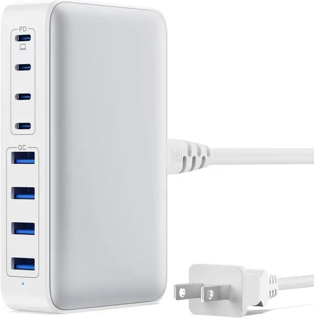 Main image of 200W USB C Charger Block, GaN III 8-Port USB C Fast Charging Station PPS PD 65W Laptop Charger Adapter Compatible with /Air,DELL,HP Surface,iPhone 15/Pro/14/13,Galaxy S23,Steam Deck-White
