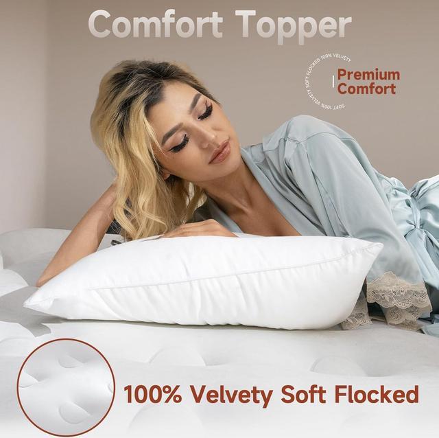 Alt view image 3 of 7 - King-Size-Air-Mattress with Built-in Pump 18 inch High Luxury Thicken Sturdy Inflatable Mattress for Guests & Home Portable Blow up Mattress with Carry Bag Air Bed for Adults & Family