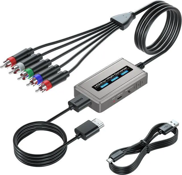 Main image of HDMI to Component Converter with Scaler Function 1080P HDMI to YPbPr Scaler Converter Supports 1080i HDMI Input(HDMI and Component Cables Included)