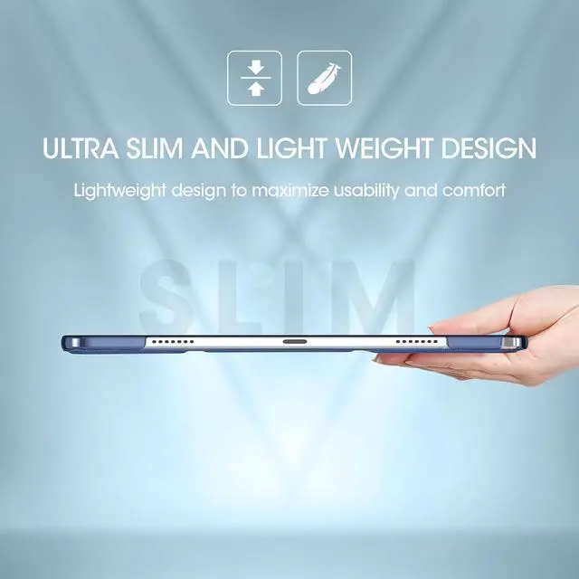 Alt view image 5 of 7 - Smart Case for Galaxy Tab A9 Plus/A9+ 5g 11 Inch 2023 SM-X210 SM-X215 SM-X216 SM-X218 Slim Stand Hard Back Shell Protective Cover Folio Case for Galaxy Tab A9 Plus 2023 -Navy