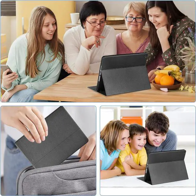 Alt view image 5 of 7 - Case for 10.2 Inch iPad 9th Generation Case 2021 iPad 8th Generation Case 2020 iPad 7th Generation Case 2019-Multi-Angle Viewing Stand Cover with Pencil Holder Auto Sleep Wake (Black)
