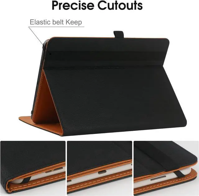 Alt view image 3 of 6 - 9-10.5 Inch Universal Tablet Case Protective Cover Stand Folio Case for 9 10 10.5 Inch Android Touchscreen Tablet with Adjustable Fixing Silicon Band Black