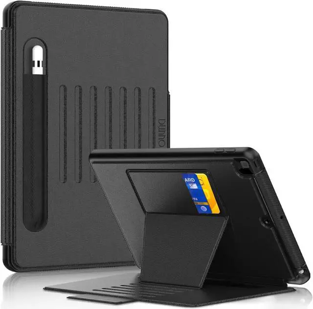 Main image of Case for iPad 9th/ 8th/ 7th Generation (iPad 10.2-Inch 2021/2020/2019) Shockproof Magnetic Multi-Angles Stand Cover Case with Pen Holder & Card Pocket Auto Wake/Sleep (Black)