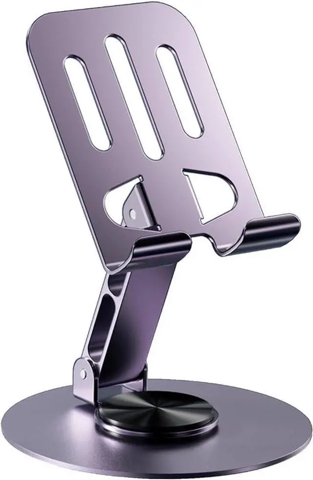 Main image of Phone Tablet Holder Metal Phone Stand 360 Rotation All Kinds Cellphone Foldable Scalable Office Desk Adjustable Portable for Travel
