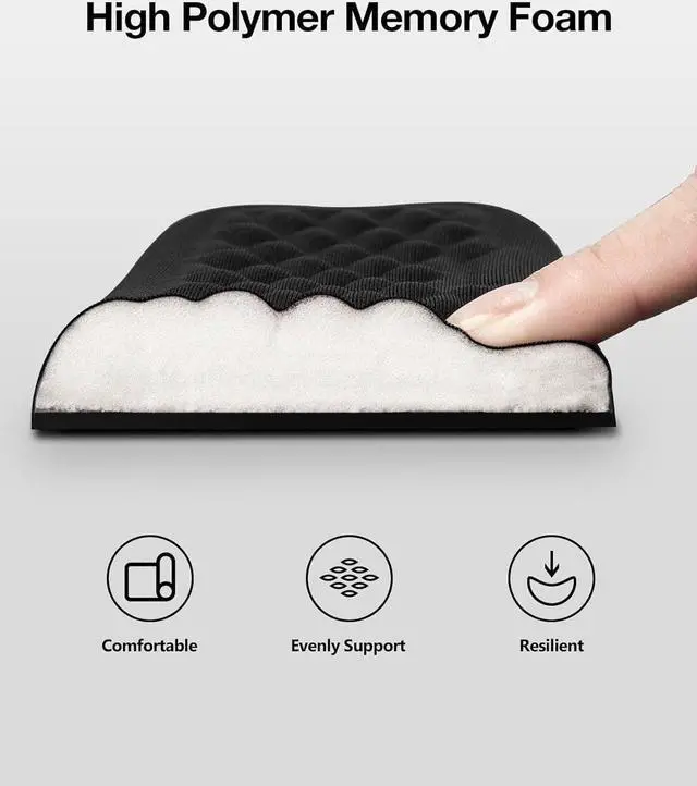 Alt view image 2 of 7 - Wrist Rest for Keyboard and Mouse Computer Ergonomic Wrist Support Pad Soft Memory Foam Arm Cushion for Desk Palm Hand Office Laptop Typing