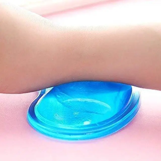 Alt view image 3 of 7 - Silicone Gel Wrist Rest Cushion Heart-Shaped Translucence Ergonomic Mouse Pad Cool Hand Pillow Effectively Reduce Wrist Fatigue Pain Blue