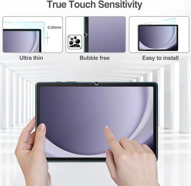 Alt view image 3 of 7 - 2 Pack Screen Protector for Galaxy Tab A9 Plus 11 Inch 2023 HD Tempered Glass 9H Film Guard for 11 Tab A9+ 5G Tablet (SM-X210/X216/X218)