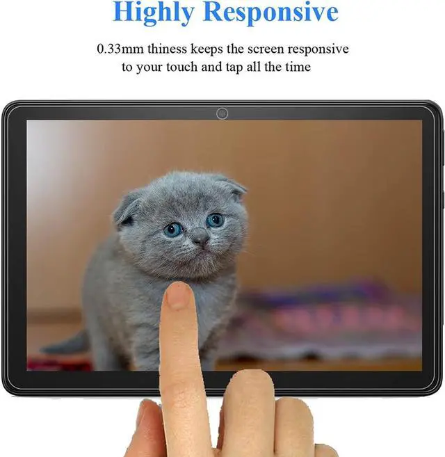 Alt view image 5 of 6 - Screen Protector For 10.1 Tablet 2023 Model Tempered Glass Screen Protector for 10 Kids/Pro Anti-Scratch High Definition 9H Hardness [2 Pack]