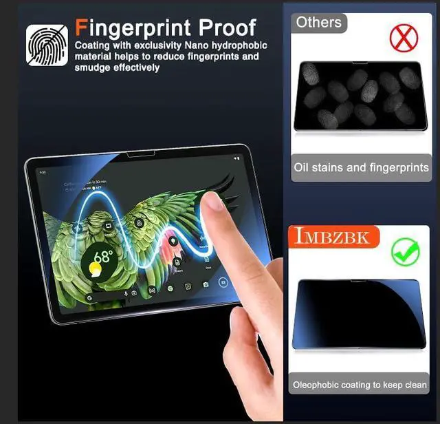 Alt view image 6 of 7 - 3 Pack Screen Protector for Google Pixel Tablet 2023 Tempered Glass Protective Film Ultra HD Anti-Scratch Case Friendly Screen Cover for Pixel Tablet Suitable with Face ID & Pencil