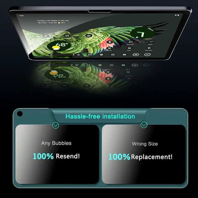 Alt view image 7 of 7 - 3 Pack Screen Protector for Google Pixel Tablet 2023 Tempered Glass Protective Film Ultra HD Anti-Scratch Case Friendly Screen Cover for Pixel Tablet Suitable with Face ID & Pencil