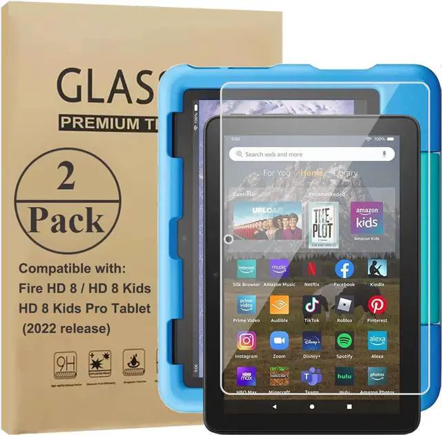 Main image of 2 Pack Screen Protector for 8 Kids/Pro Tablet (2024/2022) Premium Tempered Glass Screen Film for 8-inch Tablet Ultra Clear Anti-Scratches Case Friendly