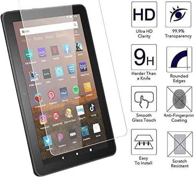 Alt view image 2 of 7 - 2 Pack Screen Protector for 8 Kids/Pro Tablet (2024/2022) Premium Tempered Glass Screen Film for 8-inch Tablet Ultra Clear Anti-Scratches Case Friendly