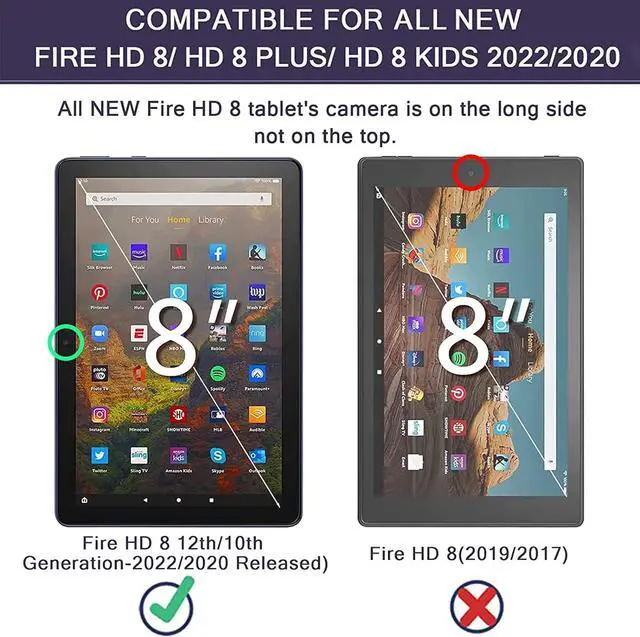 Alt view image 3 of 7 - 2 Pack Screen Protector for 8 Kids/Pro Tablet (2024/2022) Premium Tempered Glass Screen Film for 8-inch Tablet Ultra Clear Anti-Scratches Case Friendly