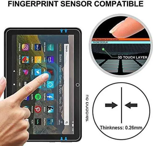 Alt view image 5 of 7 - 2 Pack Screen Protector for 8 Kids/Pro Tablet (2024/2022) Premium Tempered Glass Screen Film for 8-inch Tablet Ultra Clear Anti-Scratches Case Friendly