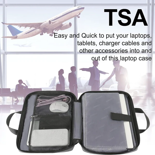 Alt view image 4 of 6 - Laptop Case 16 inch 15-15.6 Inch TSA Laptop Sleeve Computer Bag