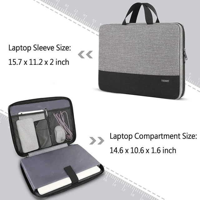 Alt view image 3 of 6 - Laptop Case 16 inch 15-15.6 Inch TSA Laptop Sleeve Computer Bag