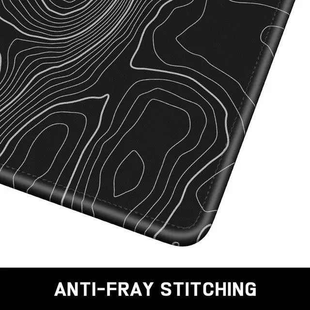 Alt view image 4 of 6 - Mouse Pad Minimalism Marble Style Computer Mousepad Anti-Slip Rubber Mouse Mat with Stitched Edges for Gaming Office Laptop PC Women 9 x 8 Thick 3mm Black Swirl