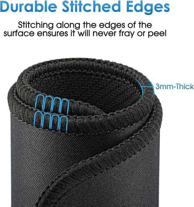 Alt view image 3 of 7 - 10 Pcs Mouse Pad [30% Larger] Computer Mouse Pads with Stitched Edges Black Mousepads Bulk with Non-Slip Rubber Base Mouse Pad for Computers Gaming & Home 11 x 8.5inches 3 mm Thickness