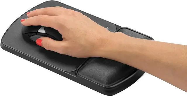 Alt view image 3 of 3 - Fellowes MICROBAN Gel Mouse Pad Wrist Support - Graphite (9175101)
