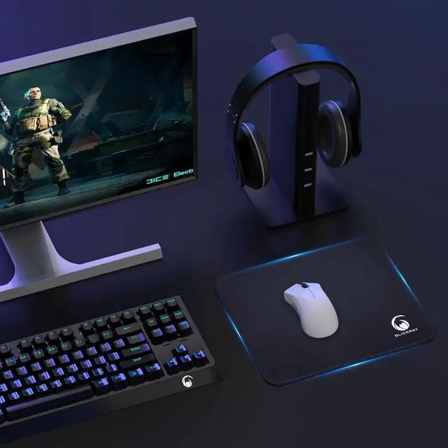 Alt view image 6 of 7 - Small Mouse PadMini Mouse Pad 6 x 7 Inchfor Laptop Keyboard Tray Wireless Mouse Home Office Travelwith Non-Slip Rubber Base Waterproof Mouse MatCyan Blue Marble