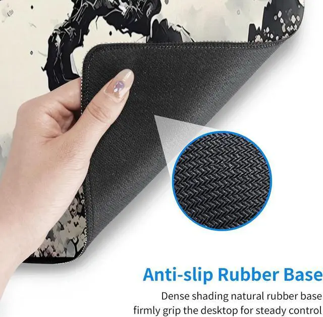 Alt view image 3 of 7 - Japanese Mouse Pad Large Japanese Desk Mat XL Anime Gaming Keyboard Mat Non-Slip Rubber Base Big Extended Desk Protector for Home Office 31.5x11.8