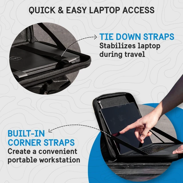 Alt view image 3 of 7 - Adventurer Laptop Bag/Case with Secure Zip Lock (16.2 Inch) - Black