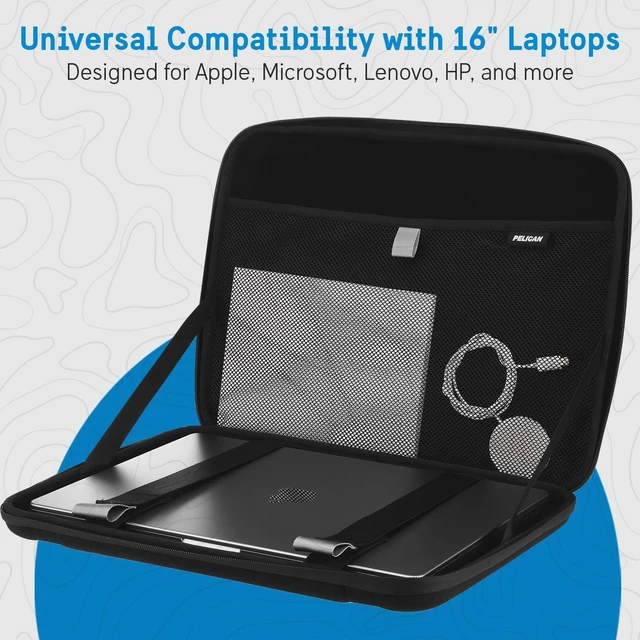 Alt view image 6 of 7 - Adventurer Laptop Bag/Case with Secure Zip Lock (16.2 Inch) - Black
