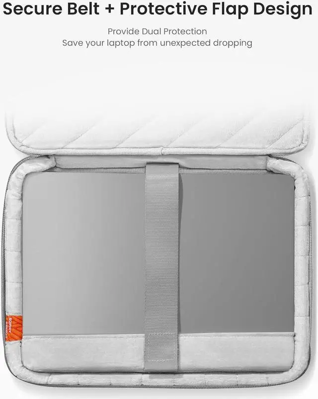 Alt view image 4 of 7 - 360 Protective Laptop Sleeve for 14-inch MacBook Pro M5(2025)/M4/M3/M2/M1 Pro/Max A3434 A3112 A3401 A3185 13-inch iPad Pro (M5/M4)/ iPad Air (M3/M2) with Magic Keyboard Water-Resistant Case