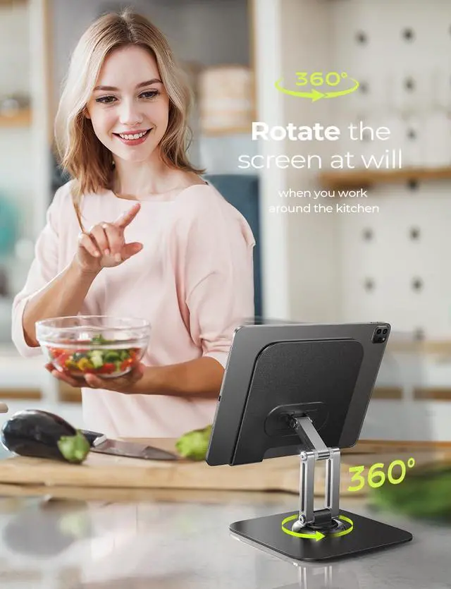 Alt view image 5 of 6 - for iPad Stand Holder Adjustable Tablet Stand for Desk 2024 for iPad Accessories for Computer Accessories iPad Holder for Desk Kindle Table Mount/Monitor/PS/Switch iPhone 12.9-4.7