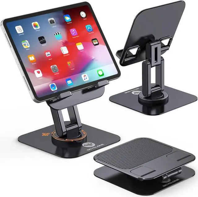 Main image of for iPad Stand 360 Rotating Adjustable Tablet Stand for Desk Portable Monitor Tablet Stand Holder Office Accessories Compatible with 4.7-15.6 Tablet iPad PS iPhone Stand Black