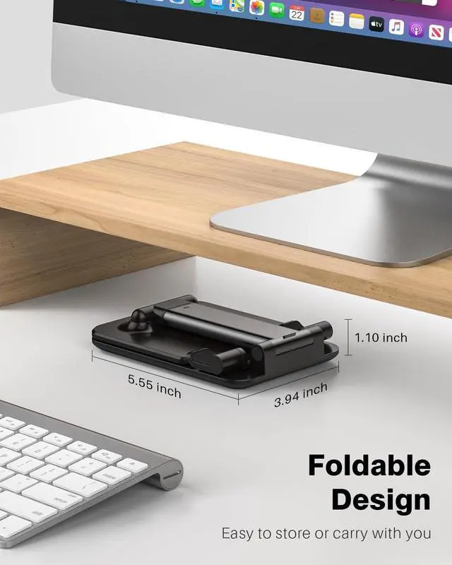 Alt view image 3 of 6 - Tablet Stand Foldable & Adjustable Portable Monitor Stand 5.55 * 3.94 Wide Fit for iPad Holder Stand Compatible with iPad Pro 11 12.9/for iPad 10.9 Surface Pro Portable Monitor 4.7-15.6