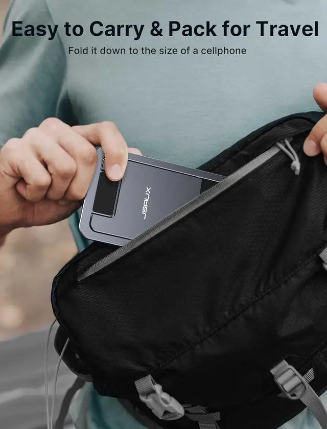 Alt view image 3 of 7 - Universal Tablet Stand Portable Foldable Tablet Holder for Desk Compatible with iPad mini/Air  Galaxy Tab Kindle Fire Steam Deck Switch 2 ROG Ally iPhone and Other Tablets-Gray