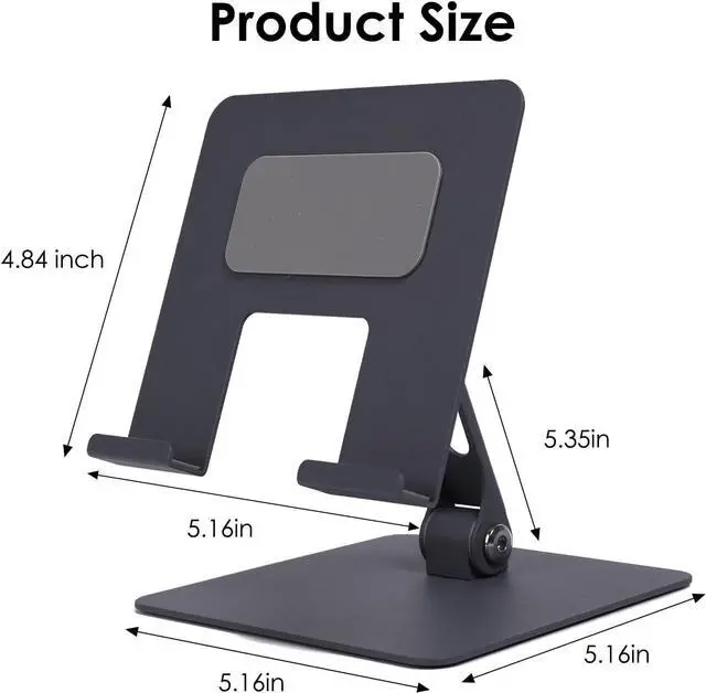 Alt view image 5 of 7 - Tablet Stand for Desk Adjustable and Stable Tablet Holder Multi-Angle Foldable Universal Compatibility for 4-13.3 Inches Tablets (Dark Gray)