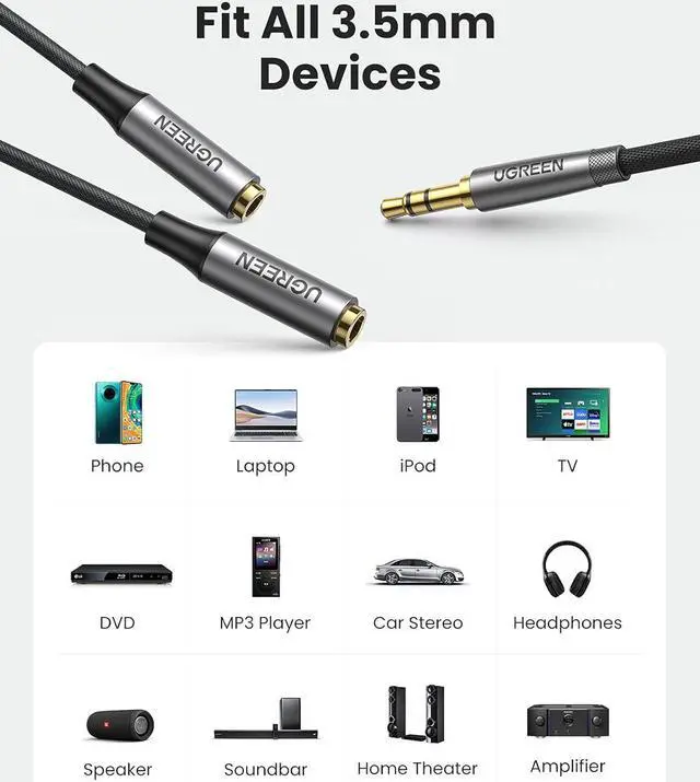 Alt view image 5 of 7 - Headphone Splitter 3.5mm Aux Splitter 2 Female to 1 Male Audio Y Splitter Stereo Dual Headphone Adapter Compatible with MacBook iPad PC Tablet Laptop TV Phone PS4 Speaker
