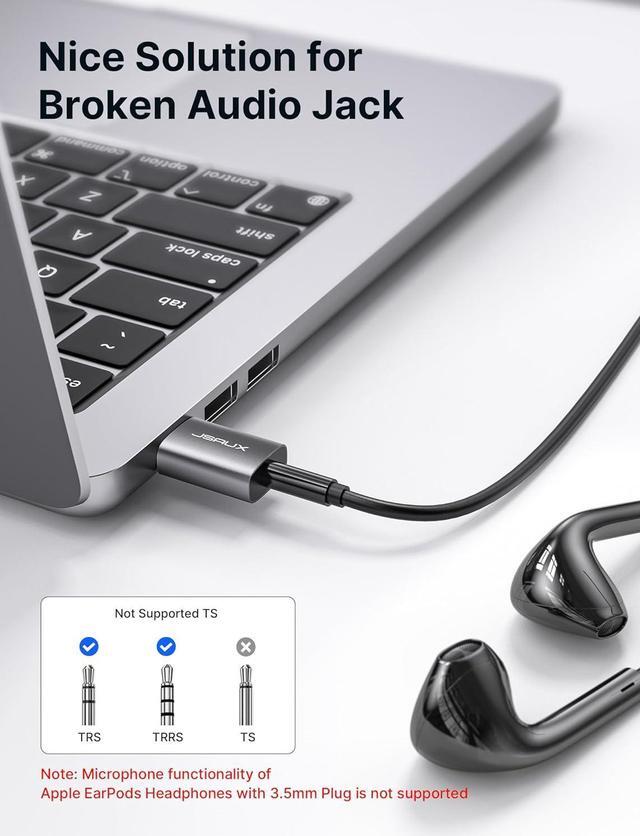 USB To Audio Jack Adapter, External USB Sound Card Dongle