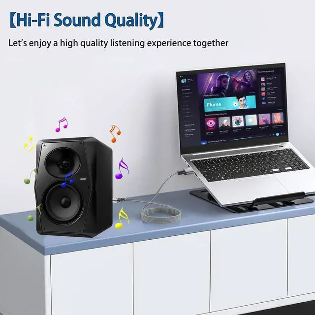 Alt view image 3 of 7 - USB to 1/4 TRS Stereo Audio Cable 6.6FT USB A to 6.35mm 1/4 inch Male Audio Adapter for Laptop Windows PC Amplifier Speaker Headphones Note: NOT Applicable to Recording Truck TV USB Ports