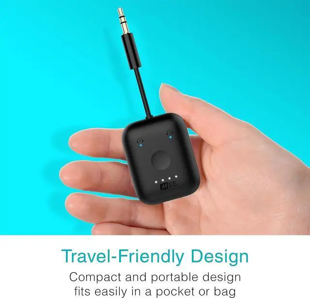Alt view image 3 of 7 - MEE audio Connect Air in-Flight Bluetooth Wireless Audio Transmitter Adapter and AirHooks Pro True Wireless Open Ear Sports Headphones Bluetooth Earbuds Bundle