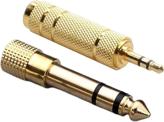 Main image of Headphone Adapter 6.35mm Male to 3.5mm Female Stereo Audio Aux Adapter 1/8 Inch to 1/4 Inch Headphone Jack Adapter for Guitar Amplifier Headphone 2 Pack