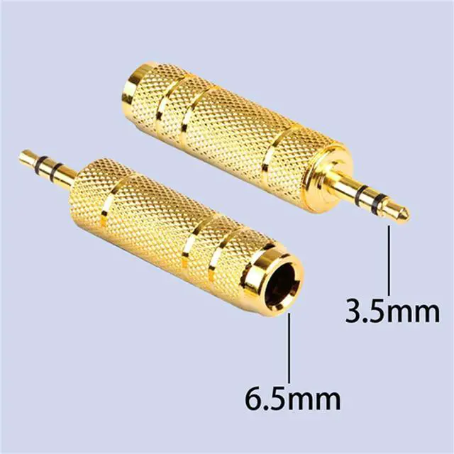 Alt view image 3 of 7 - Headphone Adapter 6.35mm Male to 3.5mm Female Stereo Audio Aux Adapter 1/8 Inch to 1/4 Inch Headphone Jack Adapter for Guitar Amplifier Headphone 2 Pack
