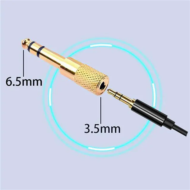 Alt view image 6 of 7 - Headphone Adapter 6.35mm Male to 3.5mm Female Stereo Audio Aux Adapter 1/8 Inch to 1/4 Inch Headphone Jack Adapter for Guitar Amplifier Headphone 2 Pack