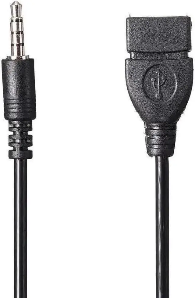 Alt view image 5 of 7 - 2-Pack AUX to USB Adapter 3.5mm Male Audio Jack to USB 2.0 Female Converter for Car Gold-Plated Anti-Interference Cable for Playing Music from U Disk