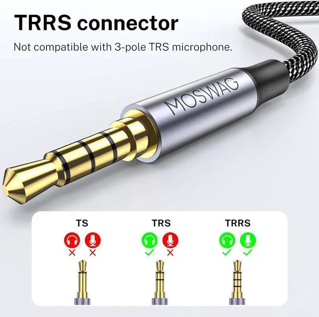 Alt view image 5 of 6 - Headphone Mic Splitter 3.5mm Headset Y Adapter 2 Female to 1 Male 3.5mm Jack Cable Mic Audio Splitter Headset Splitter Cable with Separate Audio Microphone JacksDual Headphone Splitter