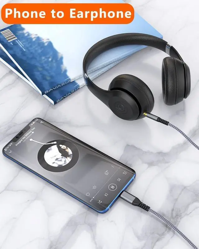 Alt view image 2 of 7 - USB C to 3.5mm Audio Aux Jack Cable Type C to Male Adapter Dongle Stereo Extension Audio Cord for Car Headphone Speakers Compatible with iPhone 15 Pro Max 15 Plus Galaxy S23 S22 S21 S20 (Grey)