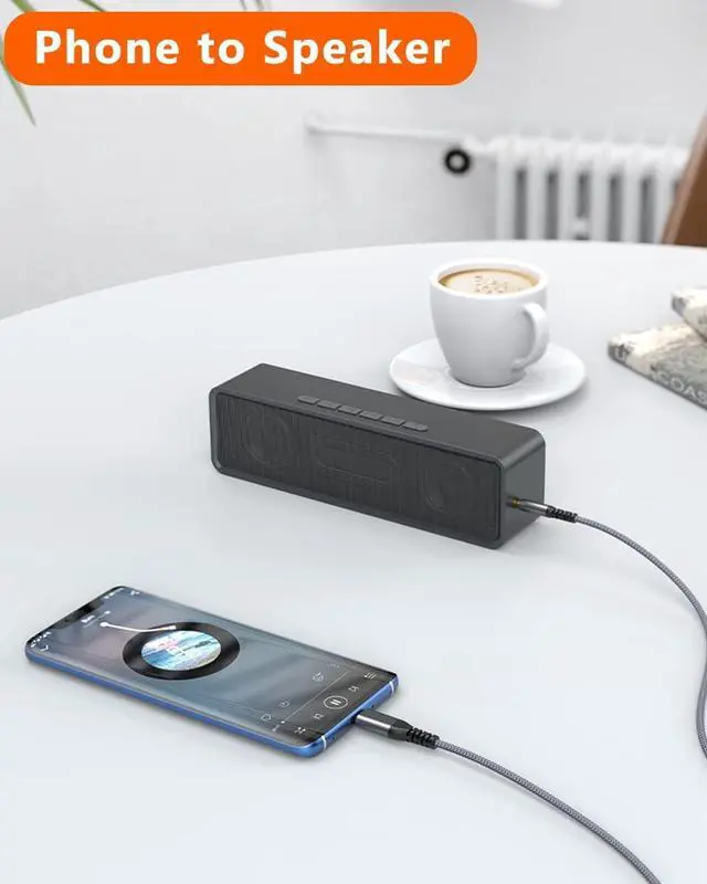 Alt view image 3 of 7 - USB C to 3.5mm Audio Aux Jack Cable Type C to Male Adapter Dongle Stereo Extension Audio Cord for Car Headphone Speakers Compatible with iPhone 15 Pro Max 15 Plus Galaxy S23 S22 S21 S20 (Grey)