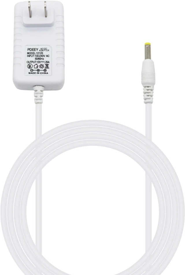 Main image of White Power Cord Replacement for Alexa Dot 3rd/ 4th Gen/ 5th Gen Plug 15W