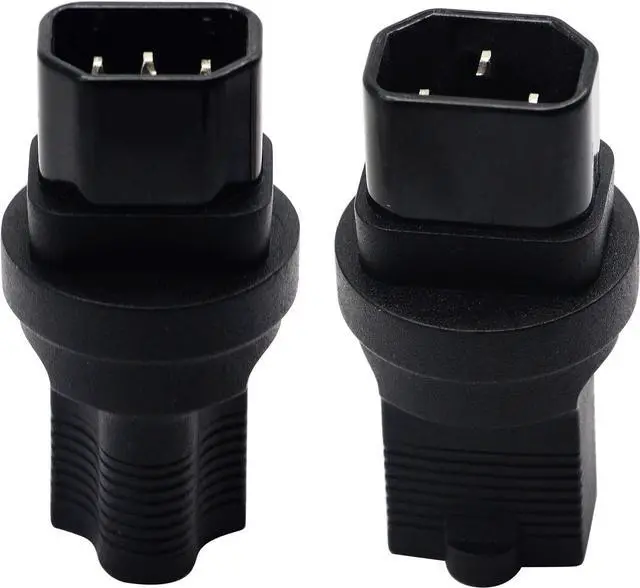 Alt view image 7 of 7 - 3 Prong USA C14 to NEMA 5-15R Plug Power Adapter for Standard Computer Power Adapter 15A/125V (IG-320) (NEMA 5-15R to IEC 60320-C14)(2 Pack)
