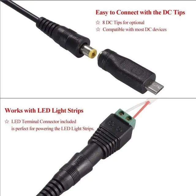 Alt view image 7 of 7 - 12V Power Supply Universal AC DC Adapter Charger with Adjustable Output 5V 9V 3V 6V 4.5V 7.5V 12 Volt 1A 1.5A 2A for LED Strip Light CCTV Camera BT Speaker GPS Webcam Router 5 FT Cord 30W